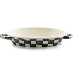 MacKenzie-Childs Courtly Check Medium Oval Gratin Dish< Fall Entertaining|Cookware & Bakeware