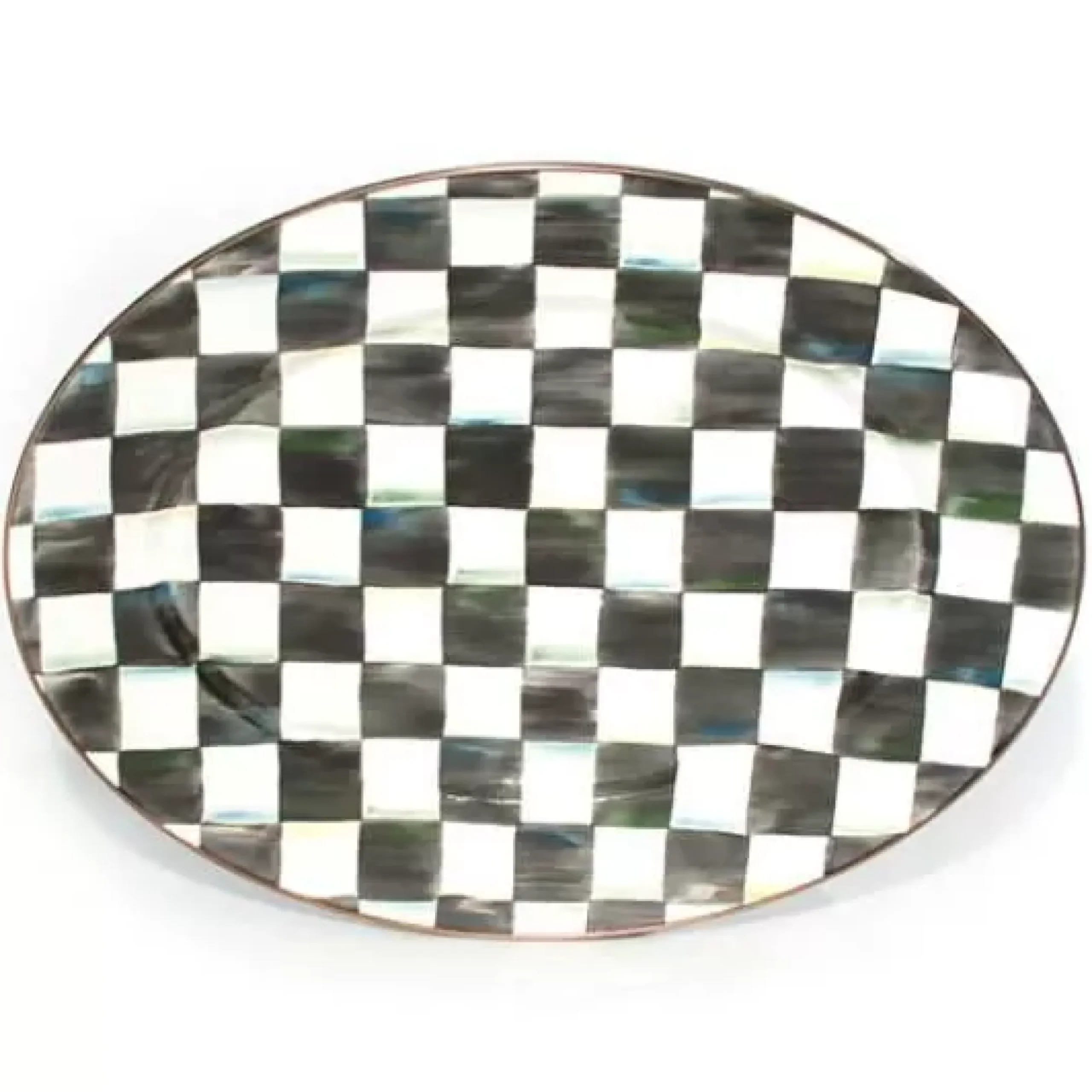 MacKenzie-Childs Courtly Check Medium Oval Platter< Bar Entertaining|Serveware