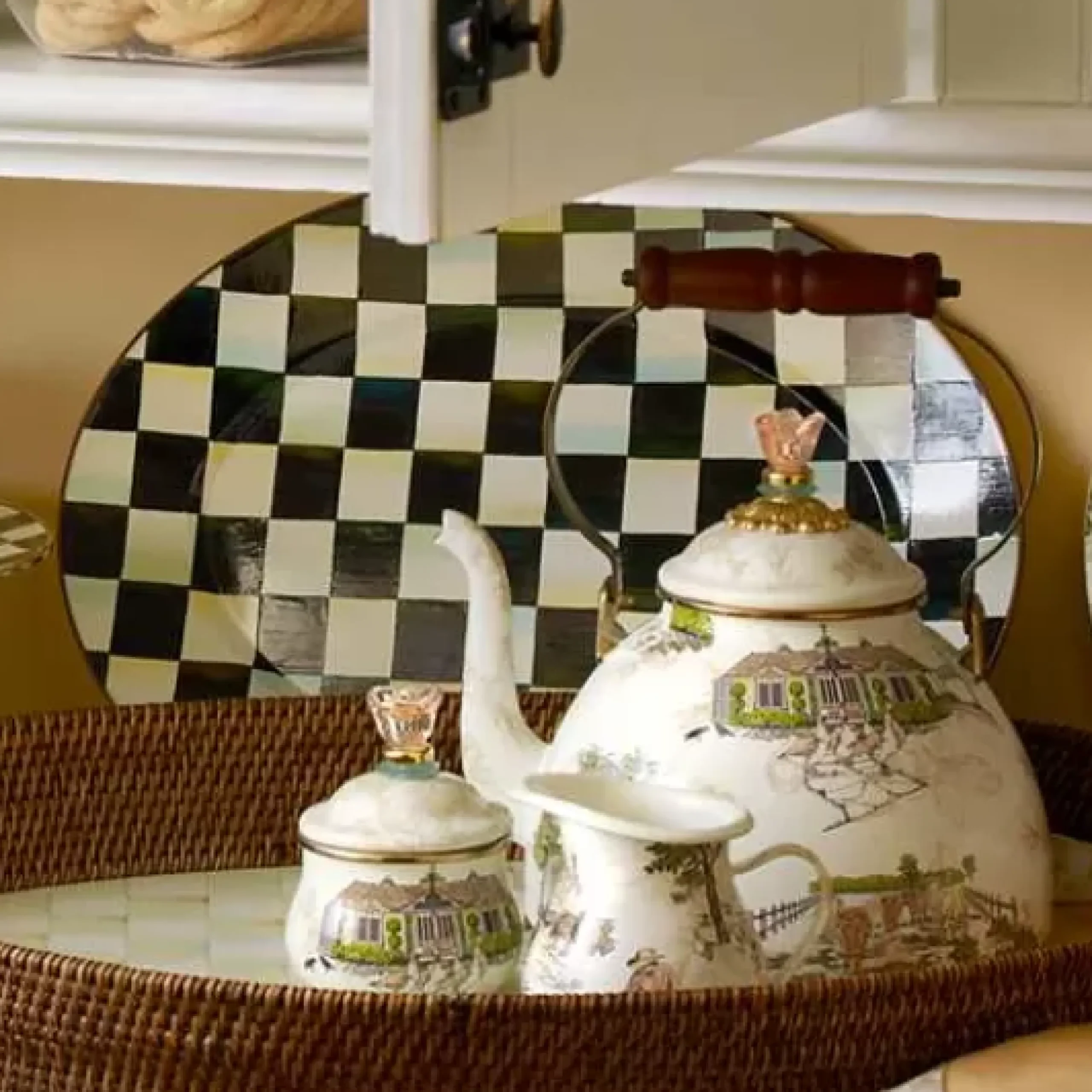 MacKenzie-Childs Courtly Check Medium Oval Platter< Bar Entertaining|Serveware