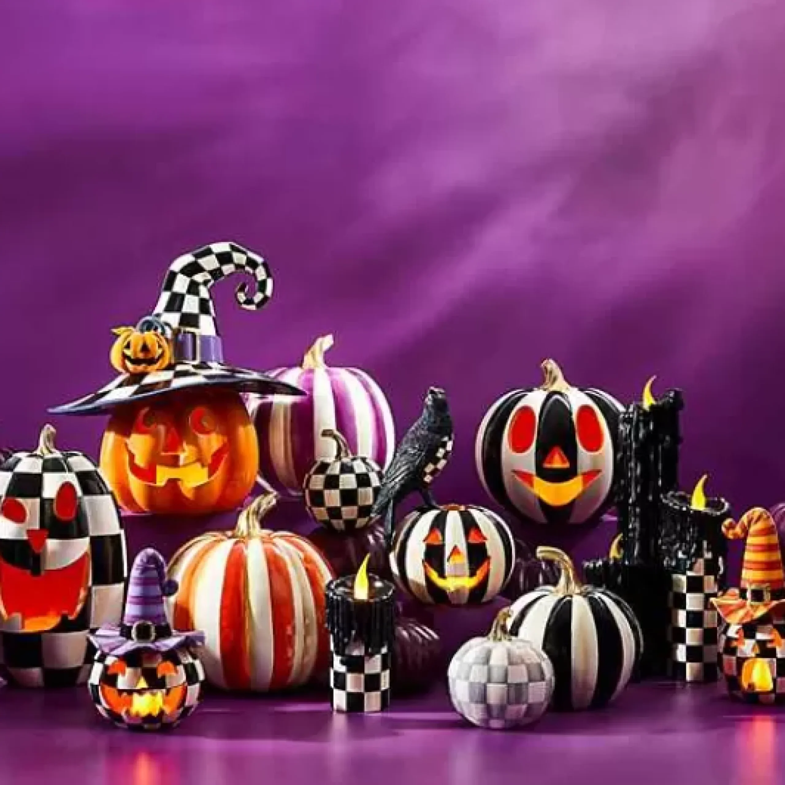 MacKenzie-Childs Courtly Check Melting Candle Cluster< The Halloween Shop|Candles & Fragrances