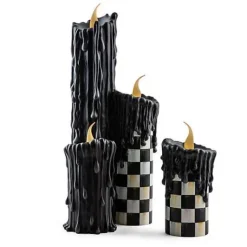 MacKenzie-Childs Courtly Check Melting Candle Cluster< The Halloween Shop|Candles & Fragrances