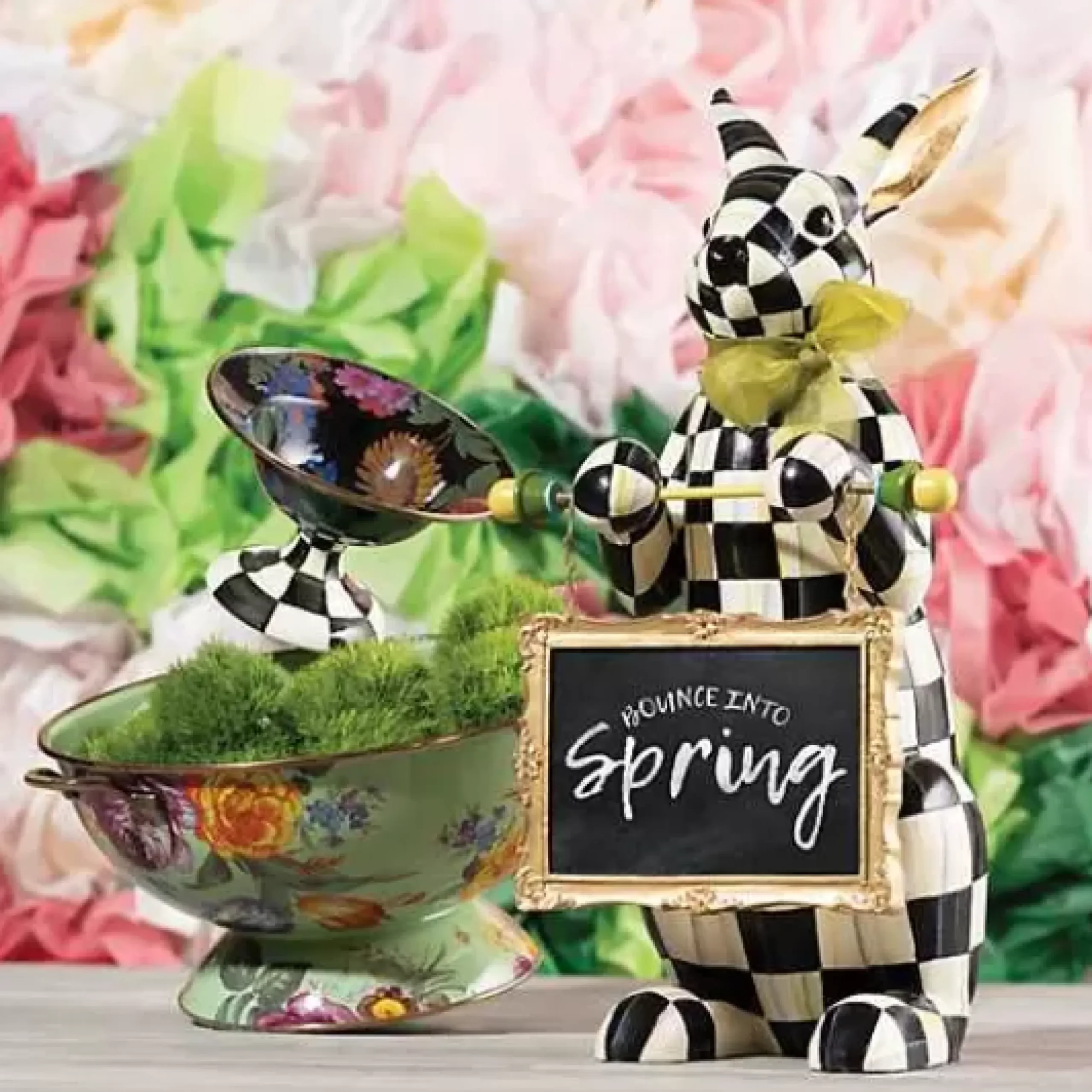 MacKenzie-Childs Courtly Check Menu Rabbit< Easter|Spring