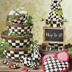 MacKenzie-Childs Courtly Check Menu Rabbit< Easter|Spring