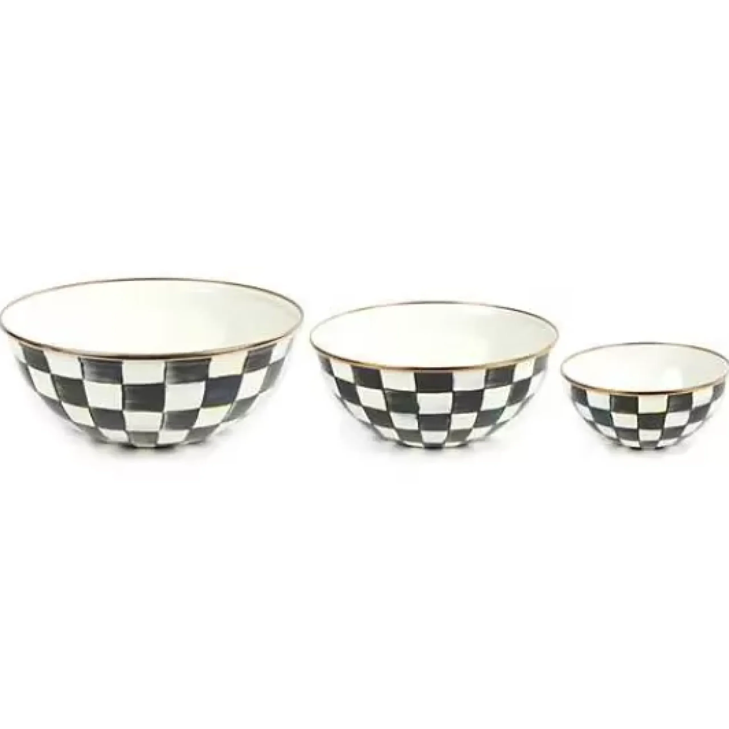 MacKenzie-Childs Courtly Check Mixing Bowls, Set of 3< Kitchen & Dining Sets|Serveware