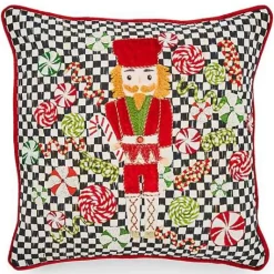 MacKenzie-Childs Courtly Check Nutcracker Throw Pillow< Pillows, Throws, & Cushions