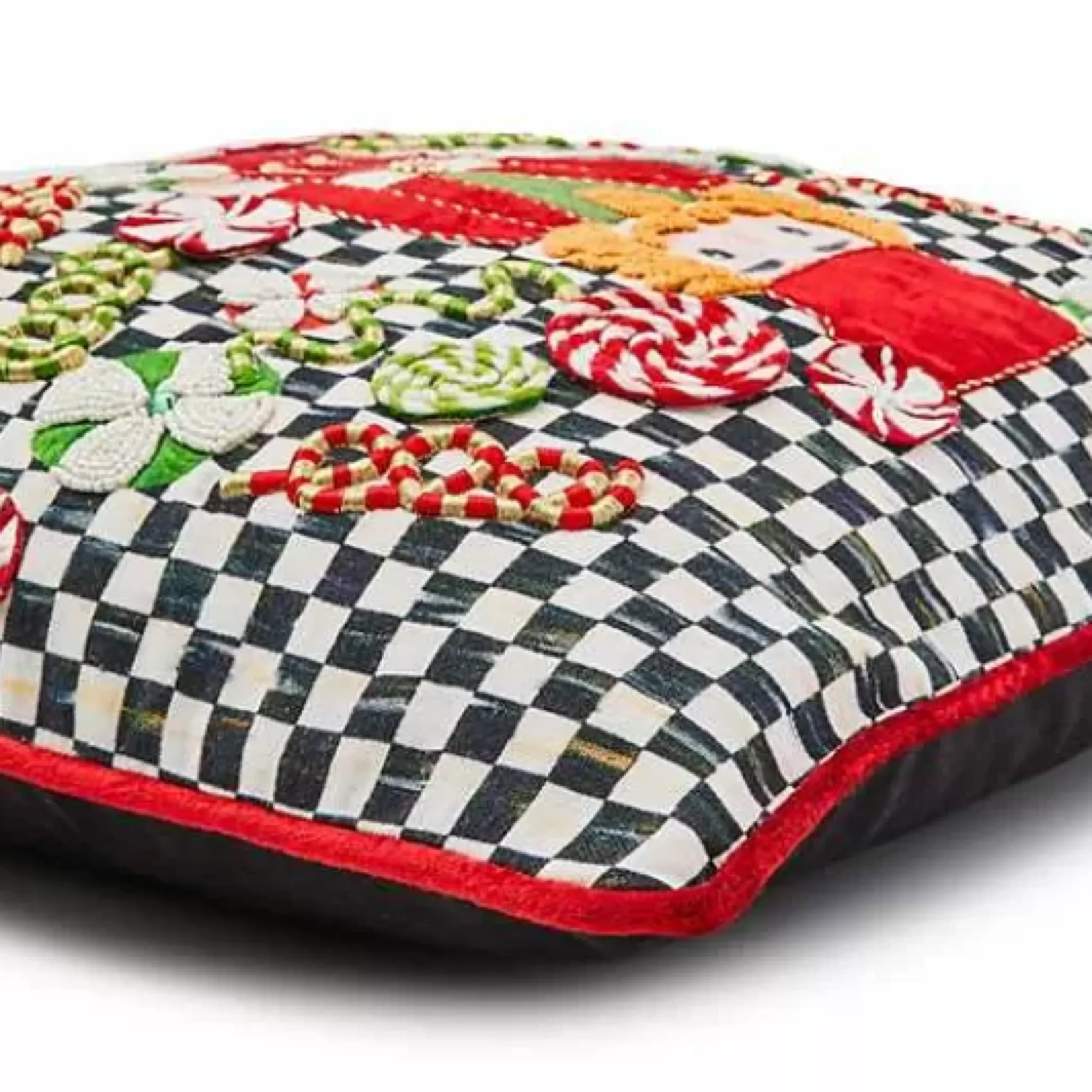 MacKenzie-Childs Courtly Check Nutcracker Throw Pillow< Pillows, Throws, & Cushions