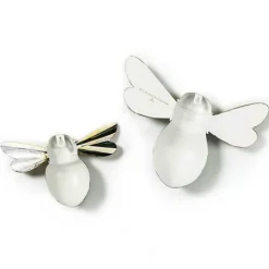 MacKenzie-Childs Courtly Check Outdoor Bee Wall Decor, Set of 2< Spring|Outdoor