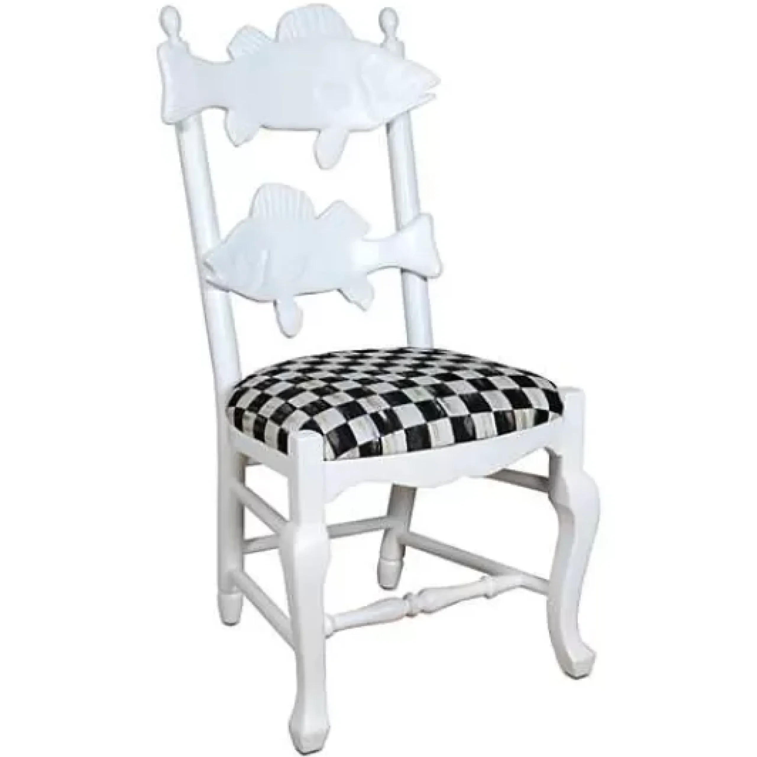 MacKenzie-Childs Courtly Check Outdoor Fish Chair< Outdoor|Spring