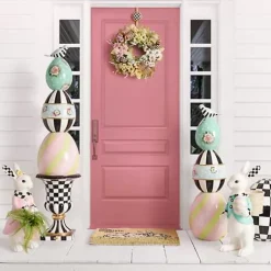 MacKenzie-Childs Courtly Check Pedestal Urn< Spring|Outdoor
