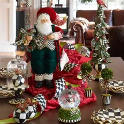 MacKenzie-Childs Courtly Check Pedestal with Cloche< Room Accents