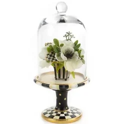 MacKenzie-Childs Courtly Check Pedestal with Cloche< Room Accents