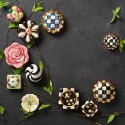 MacKenzie-Childs Courtly Check Petit Four Round Knob< Finishing Touches|Room Accents