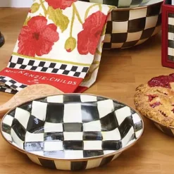 MacKenzie-Childs Courtly Check Pie Plate< Fall Entertaining|Cookware & Bakeware