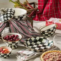MacKenzie-Childs Courtly Check Pie Plate< Fall Entertaining|Cookware & Bakeware