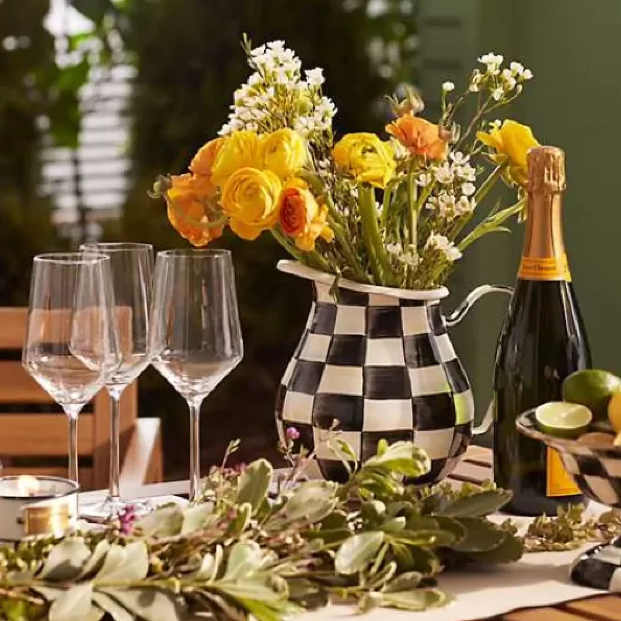 MacKenzie-Childs Courtly Check Pitcher< Serveware|Bar Entertaining