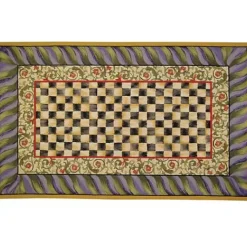 MacKenzie-Childs Courtly Check Purple Green 9' x 12' Rug< Rugs