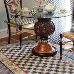 MacKenzie-Childs Courtly Check Purple Green 5' x 8' Rug< Rugs