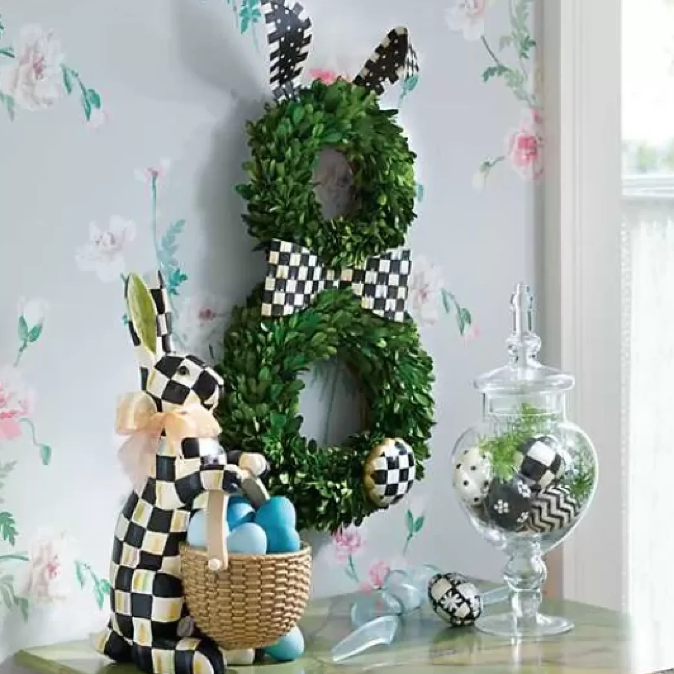 MacKenzie-Childs Courtly Check Rabbit< Easter|Spring