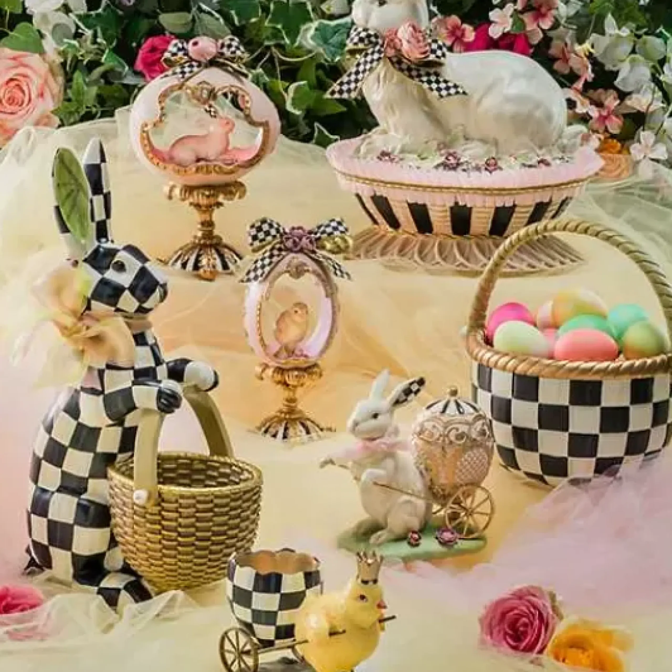 MacKenzie-Childs Courtly Check Rabbit< Easter|Spring