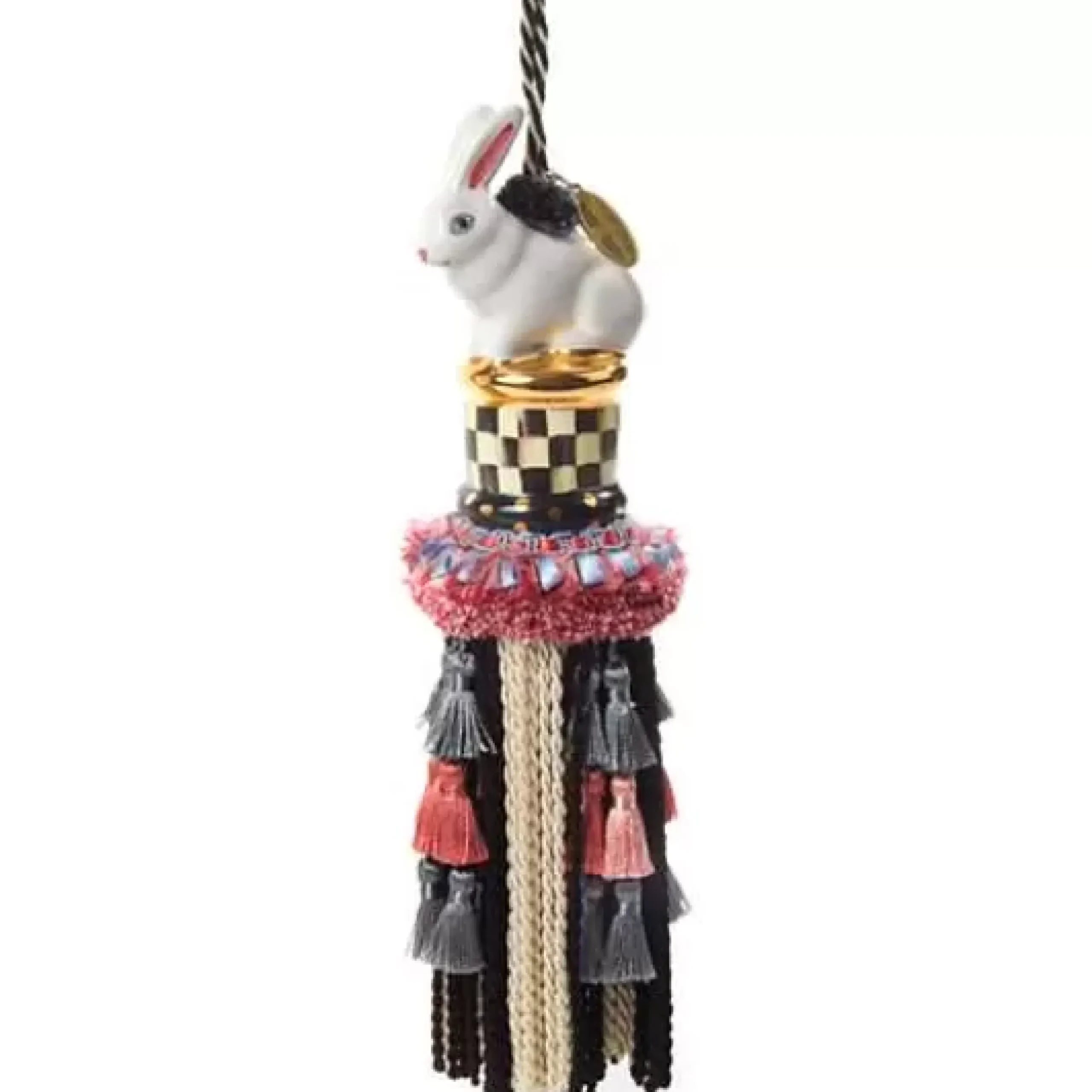 MacKenzie-Childs Courtly Check Rabbit Tassel< Easter|Spring