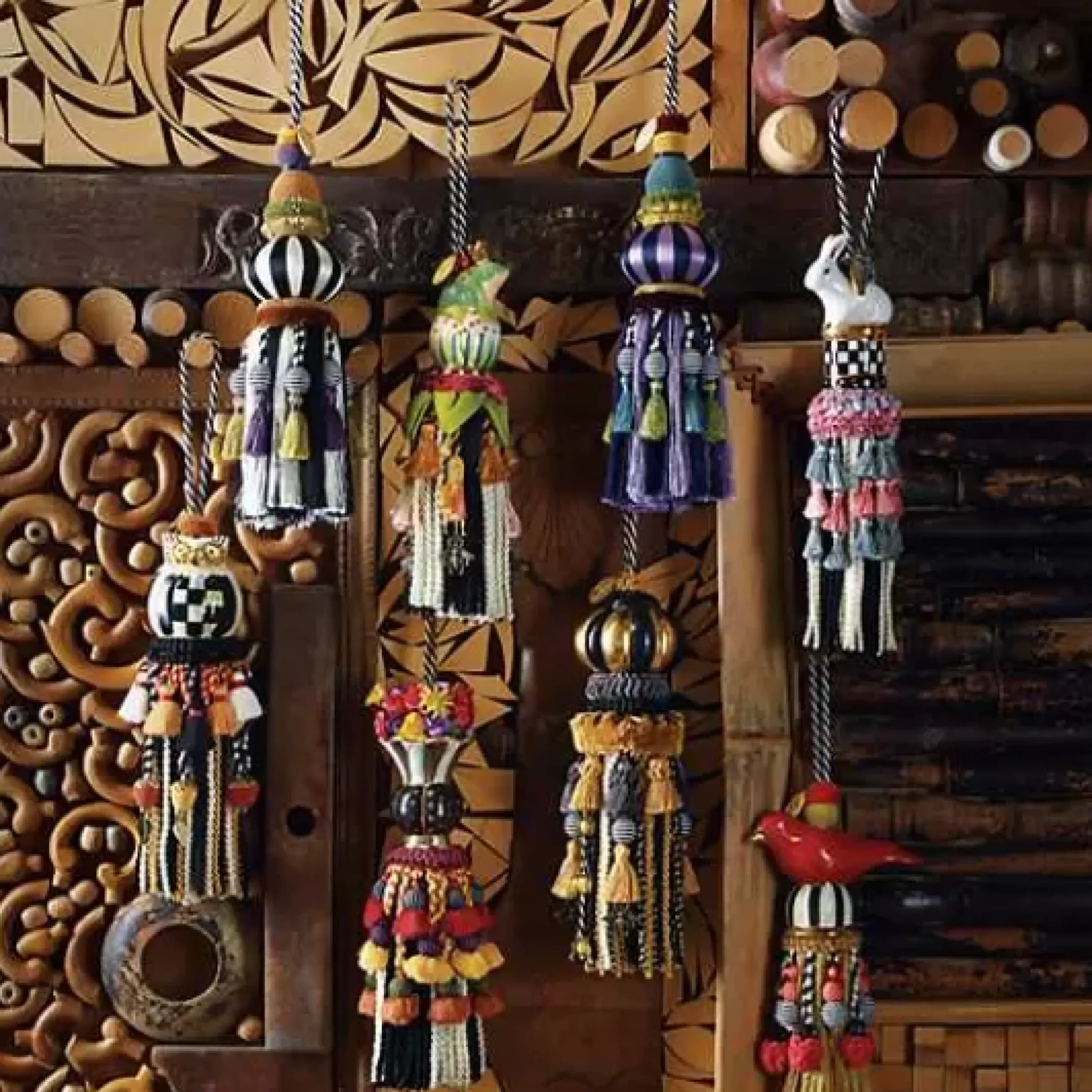 MacKenzie-Childs Courtly Check Rabbit Tassel< Easter|Spring