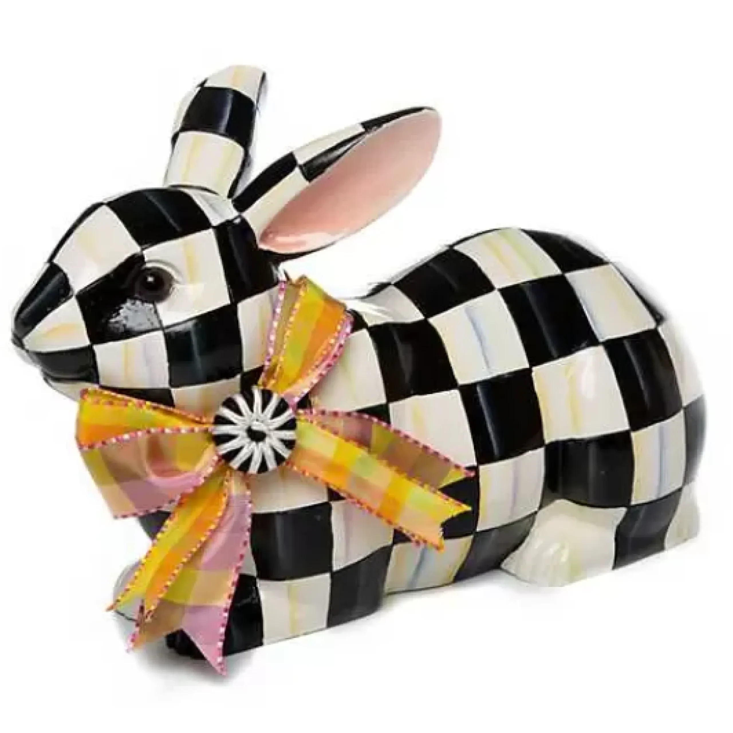 MacKenzie-Childs Courtly Check Resting Bunny< Room Accents