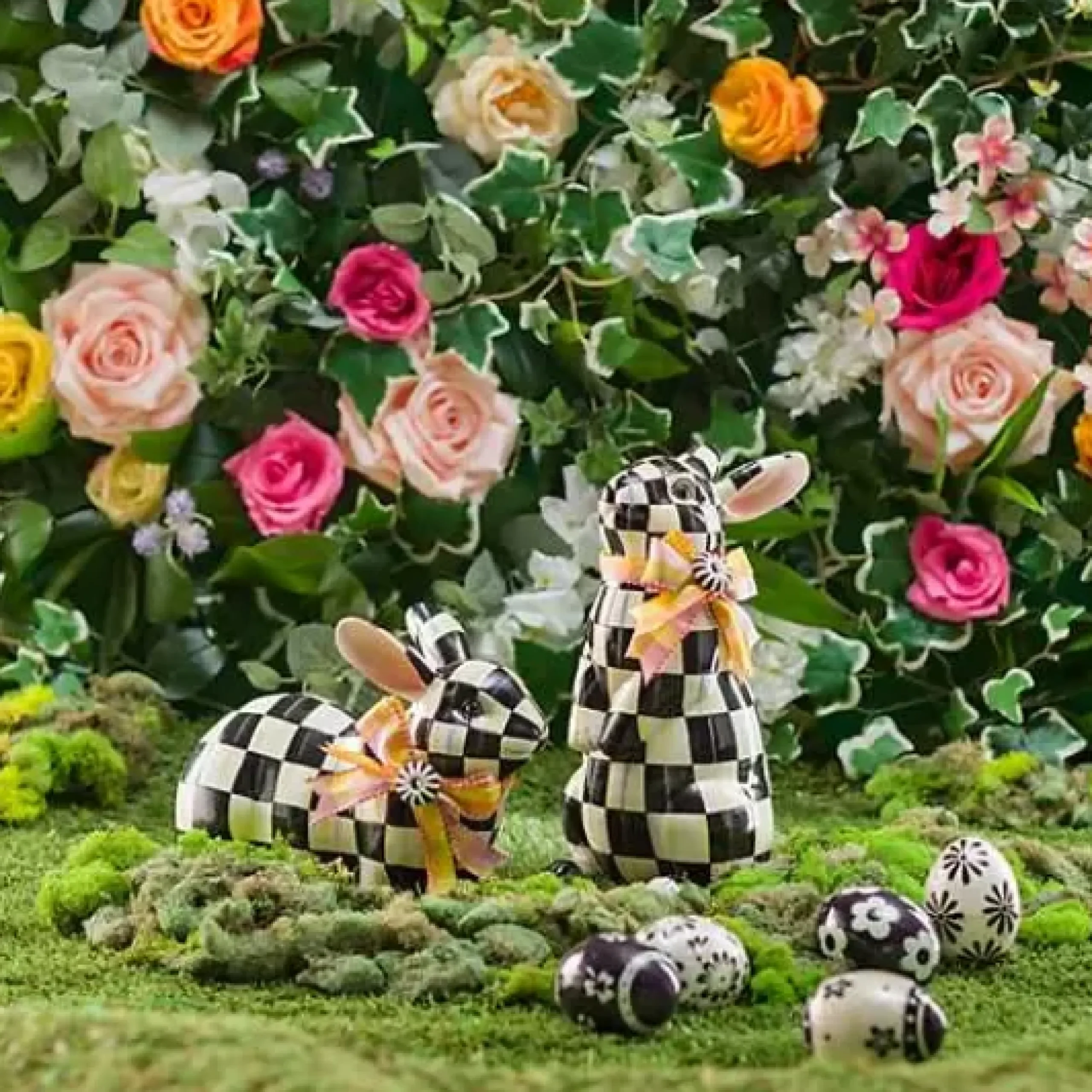MacKenzie-Childs Courtly Check Resting Bunny< Room Accents