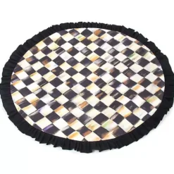 MacKenzie-Childs Courtly Check Round Placemat< Table Accessories|Kitchen & Table Linens