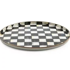 MacKenzie-Childs Courtly Check Round Tray< The Coffee Shop|Fall Entertaining