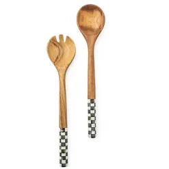 MacKenzie-Childs Courtly Check Salad Servers< Kitchen Utensils & Tools|Serveware