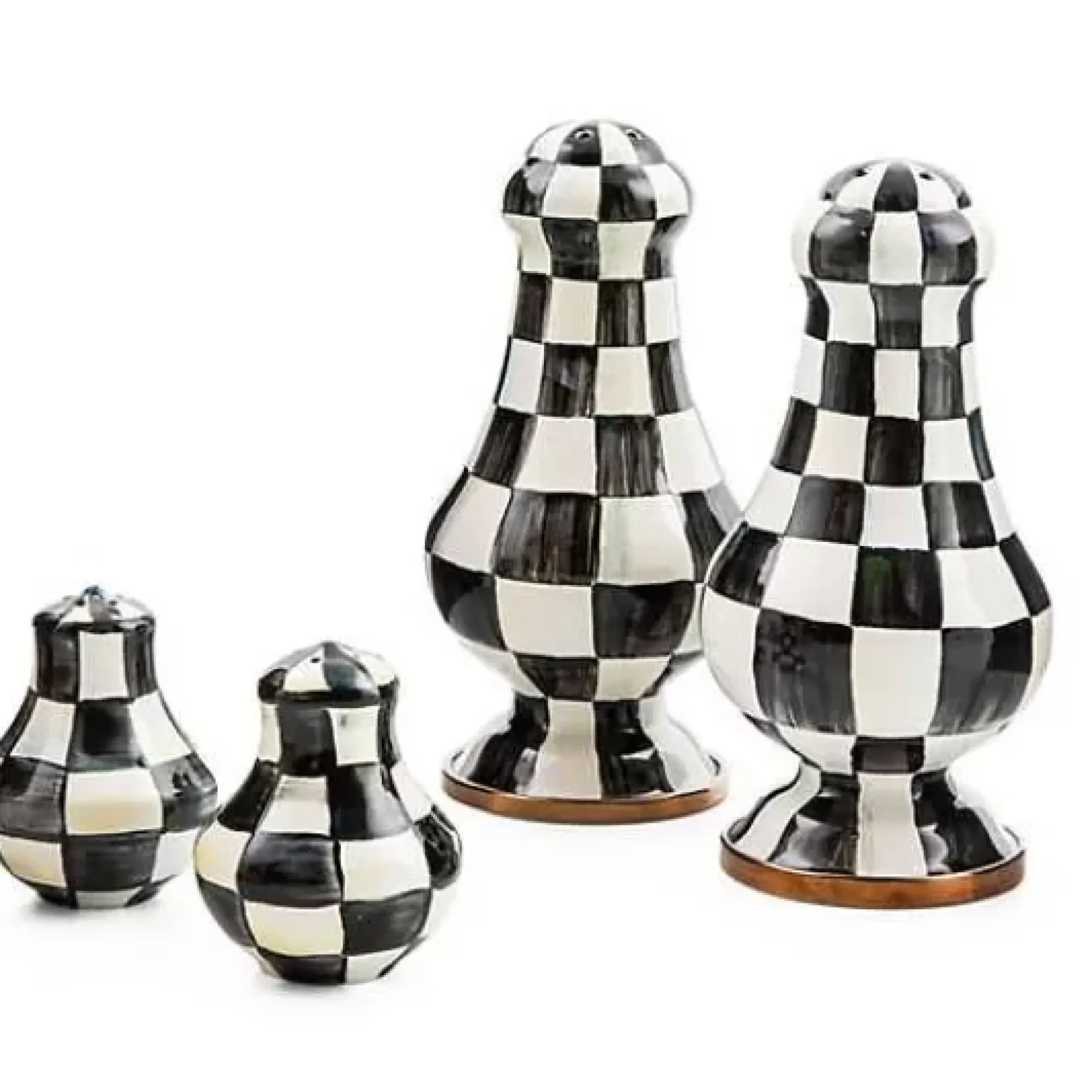 MacKenzie-Childs Courtly Check Salt Pepper Shakers< Fall Entertaining|Table Accessories
