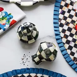 MacKenzie-Childs Courtly Check Salt Pepper Shakers< Fall Entertaining|Table Accessories