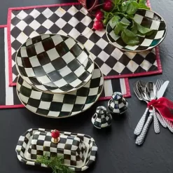 MacKenzie-Childs Courtly Check Salt Pepper Shakers< Fall Entertaining|Table Accessories