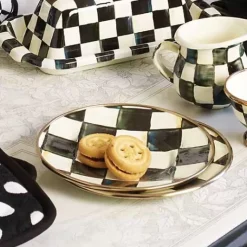 MacKenzie-Childs Courtly Check Saucer< The Coffee Shop|Dinnerware & Flatware