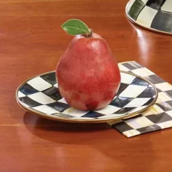 MacKenzie-Childs Courtly Check Saucer< The Coffee Shop|Dinnerware & Flatware