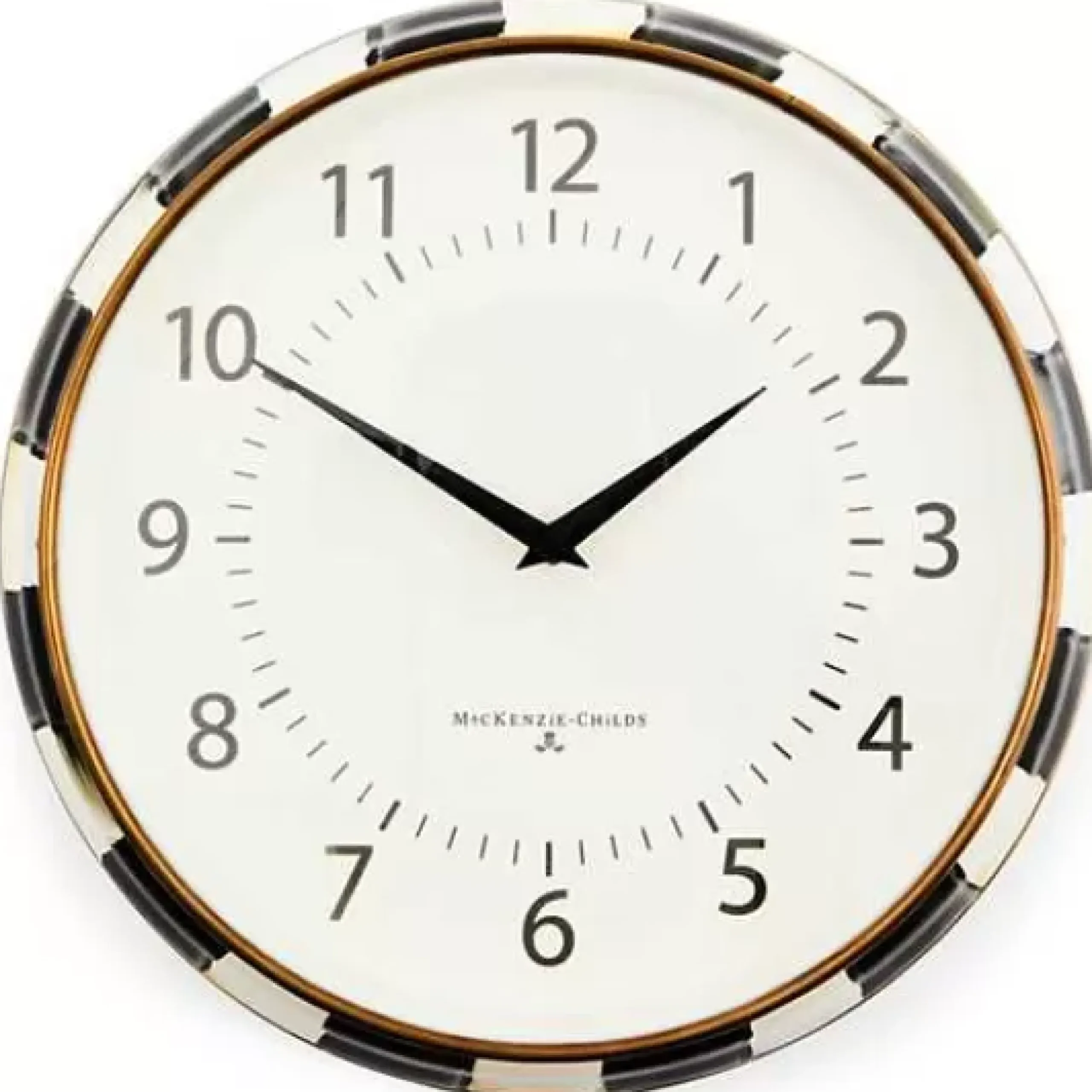 MacKenzie-Childs Courtly Check School Wall Clock< Room Accents