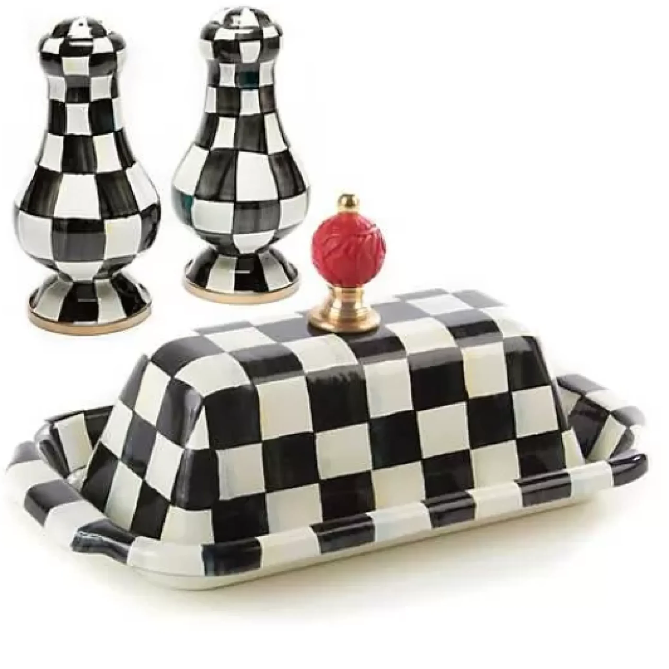 MacKenzie-Childs Courtly Check Service Set< Kitchen & Dining Sets|Serveware