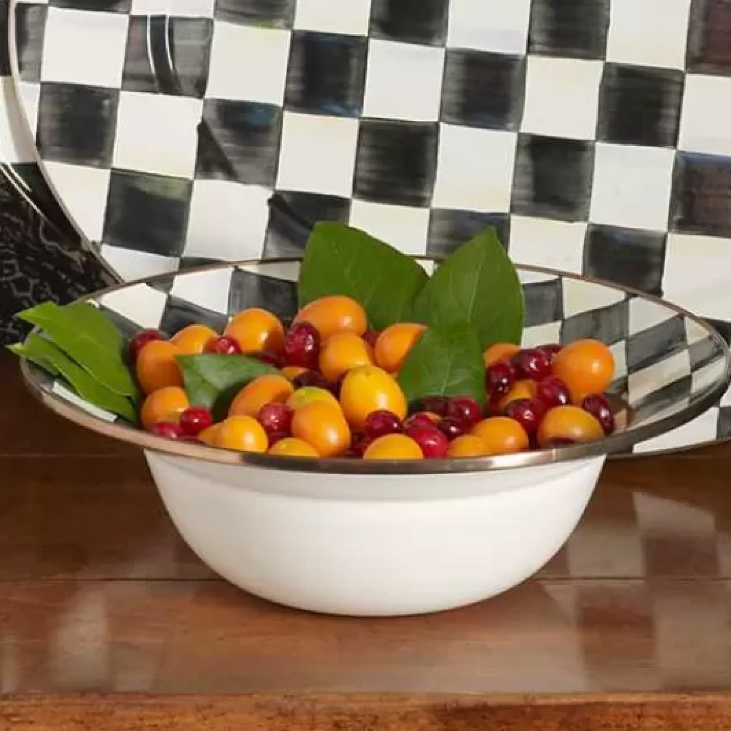 MacKenzie-Childs Courtly Check Serving Bowl< Fall Entertaining|Serveware