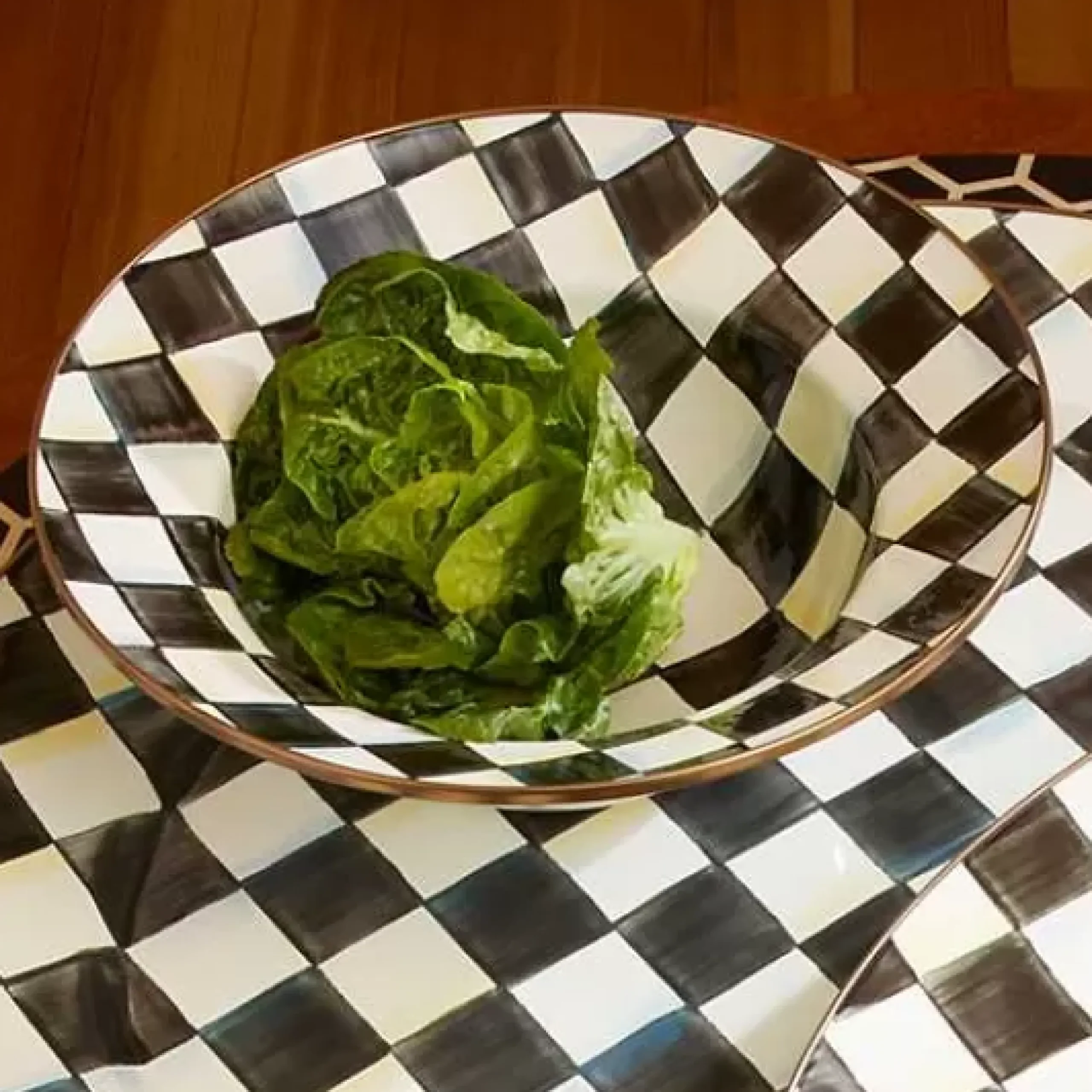 MacKenzie-Childs Courtly Check Serving Bowl< Fall Entertaining|Serveware