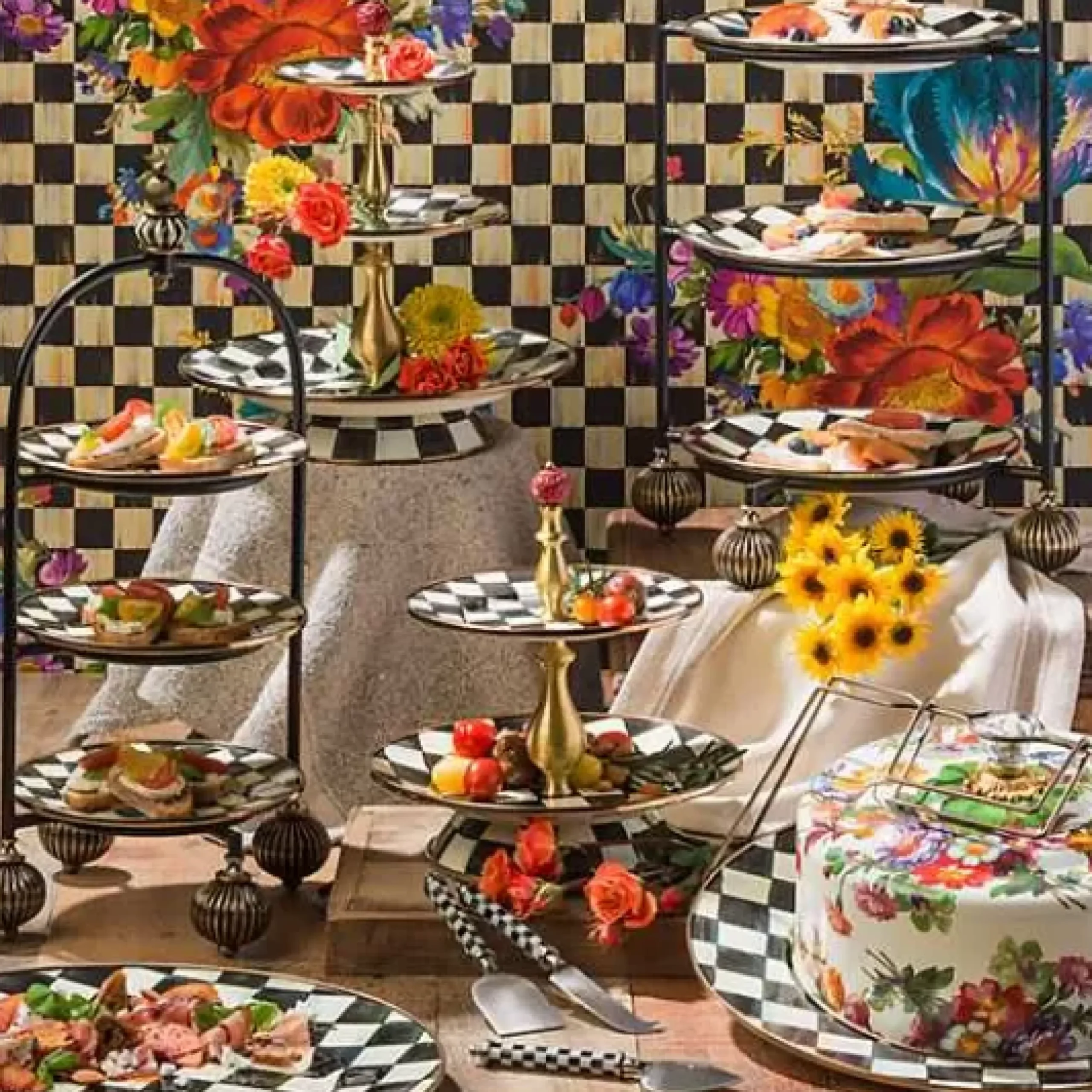 MacKenzie-Childs Courtly Check Serving Platter< Bar Entertaining|Serveware