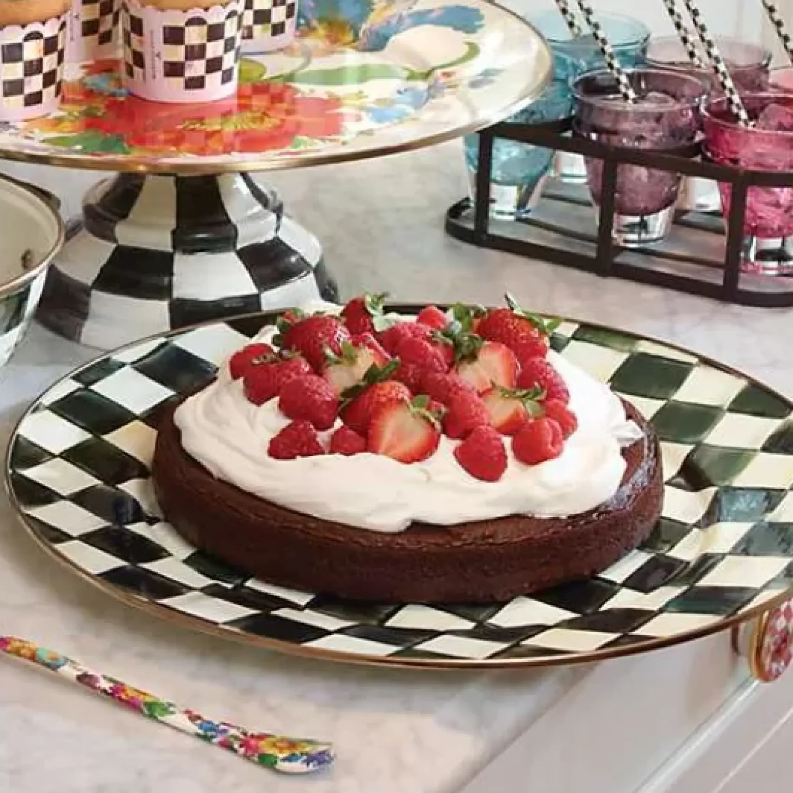 MacKenzie-Childs Courtly Check Serving Platter< Bar Entertaining|Serveware