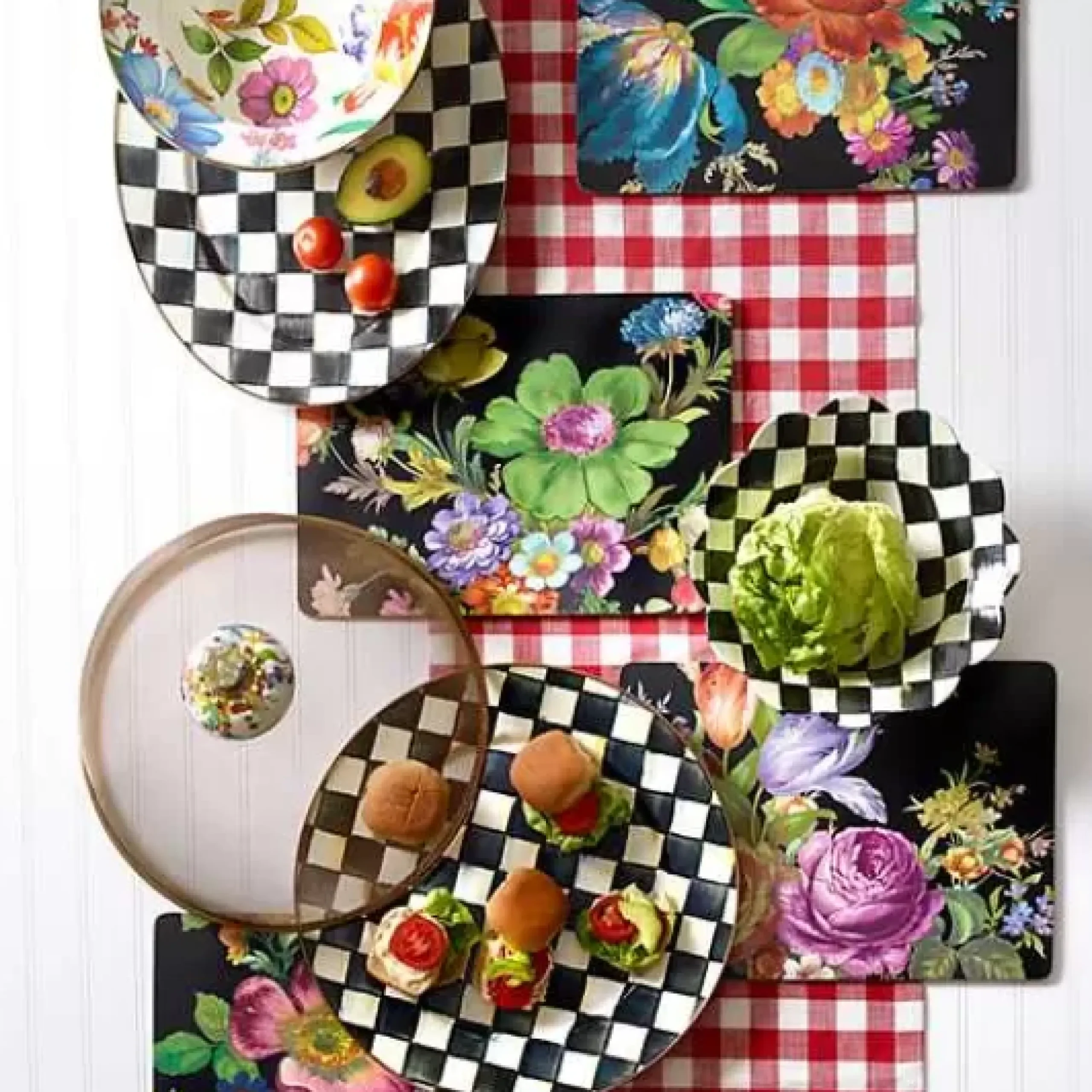 MacKenzie-Childs Courtly Check Serving Platter< Bar Entertaining|Serveware