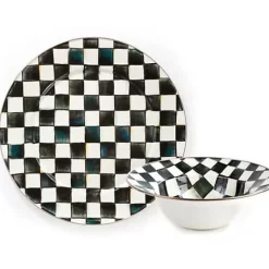 MacKenzie-Childs Courtly Check Serving Platter Bowl Set< Kitchen & Dining Sets|Serveware