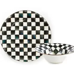 MacKenzie-Childs Courtly Check Serving Platter  Bowl Set< Kitchen & Dining Sets|Serveware