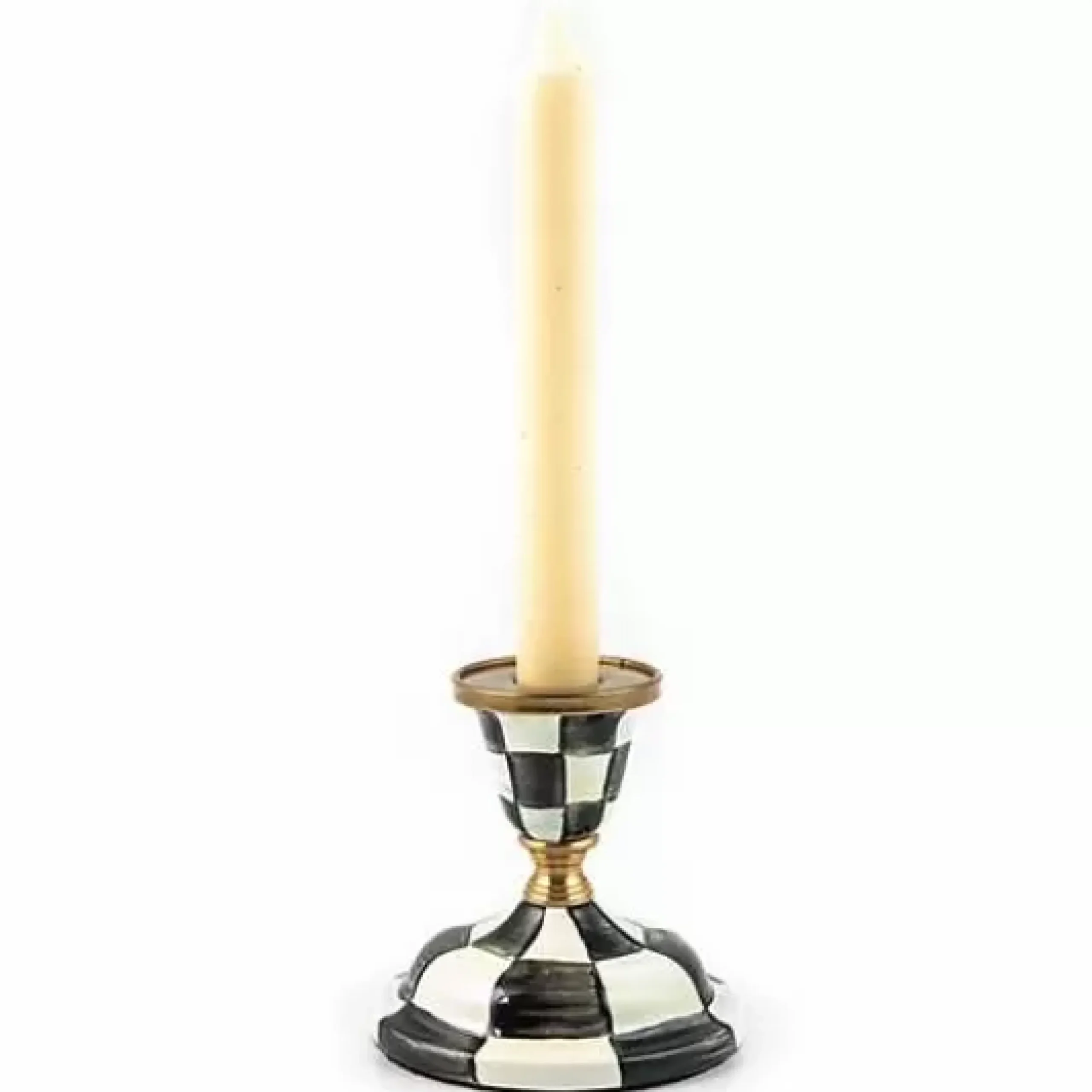 MacKenzie-Childs Courtly Check Short Candlestick< Candles & Fragrances