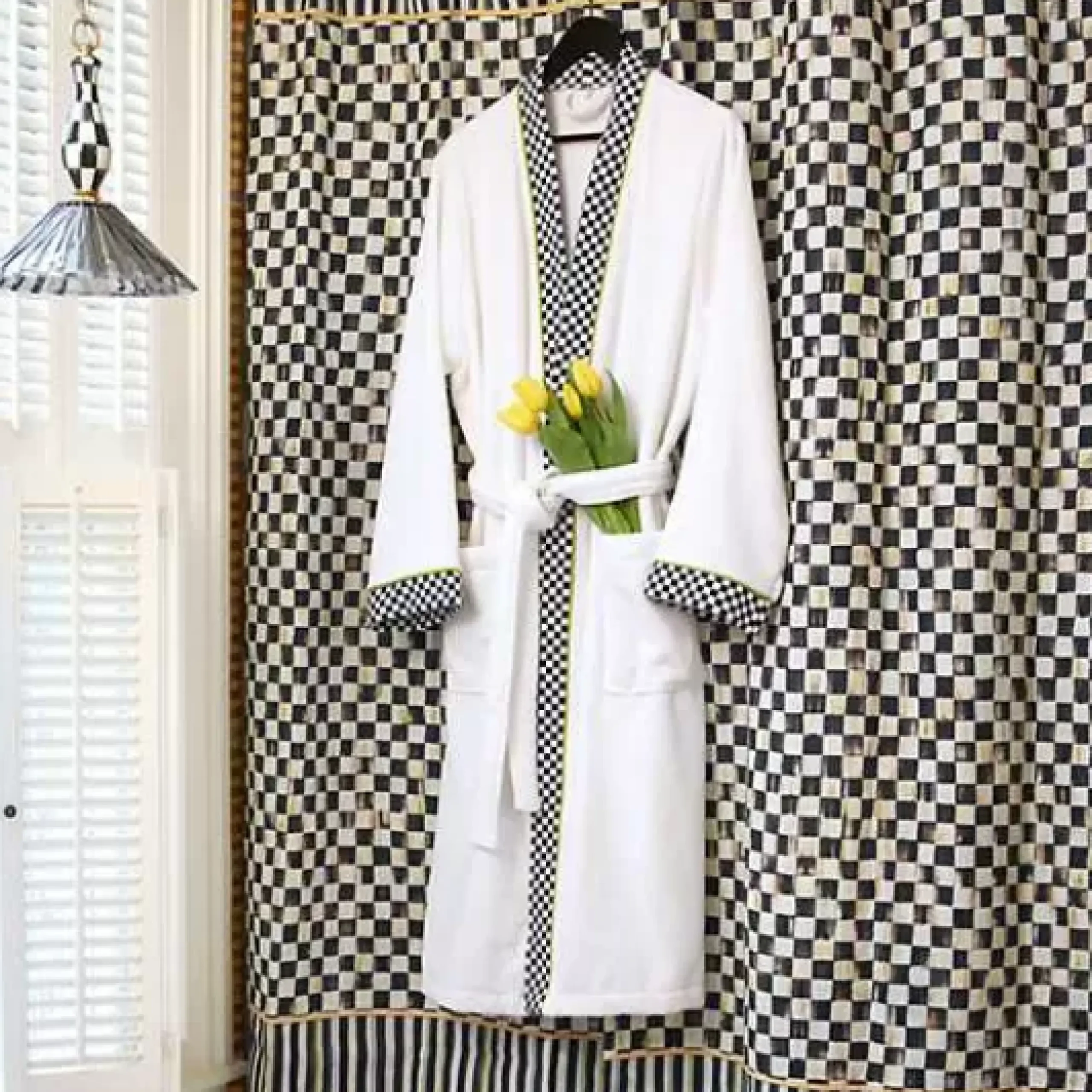MacKenzie-Childs Courtly Check Shower Curtain< Bath & Bath Accessories
