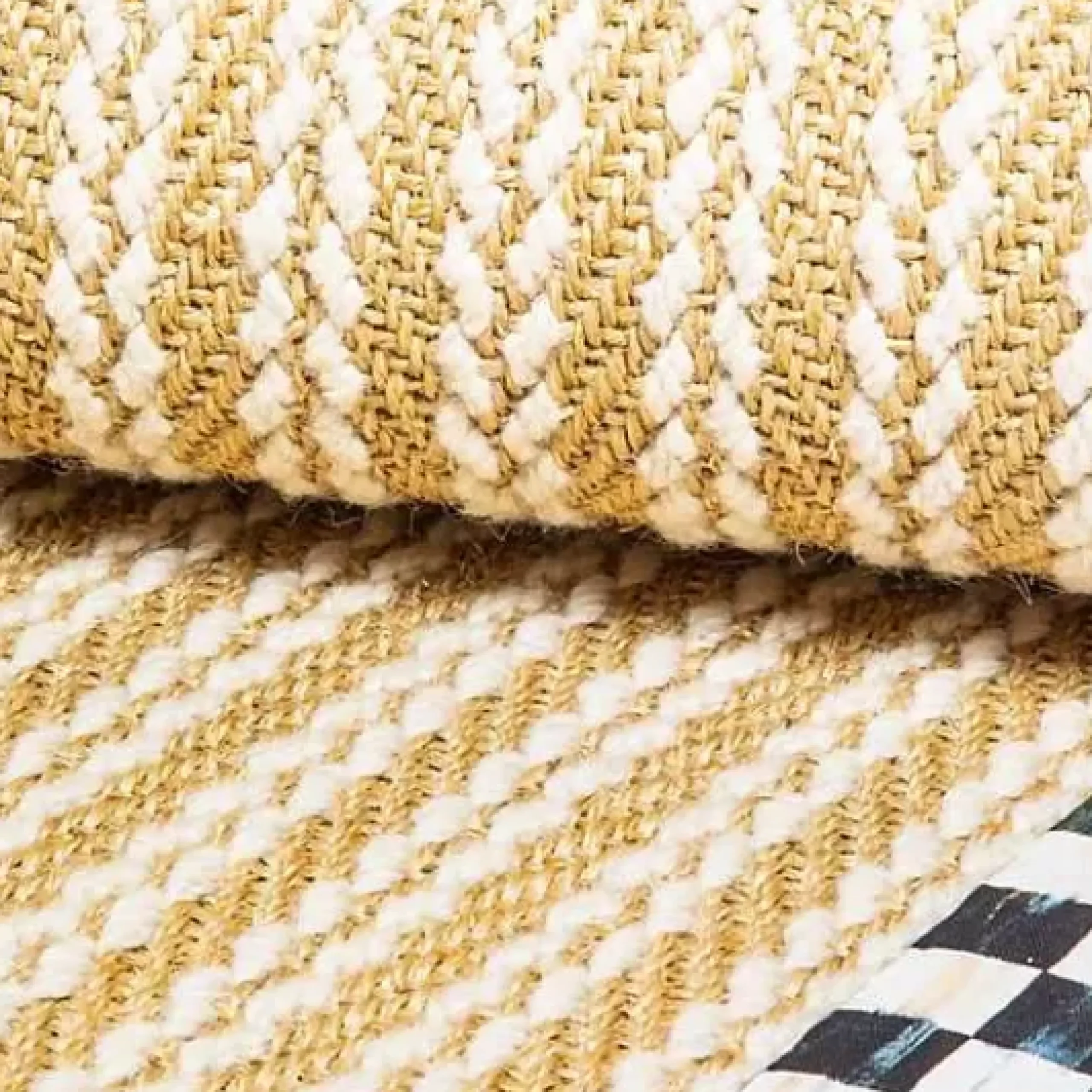 MacKenzie-Childs Courtly Check Sisal Wool Herringbone 2'6 x 9' Runner< Rugs