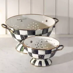 MacKenzie-Childs Courtly Check Small Colander< Kitchen Utensils & Tools