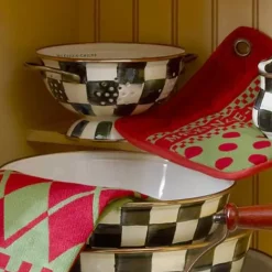 MacKenzie-Childs Courtly Check Small Colander< Kitchen Utensils & Tools