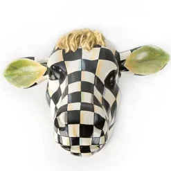 MacKenzie-Childs Courtly Check Small Cow< Spring